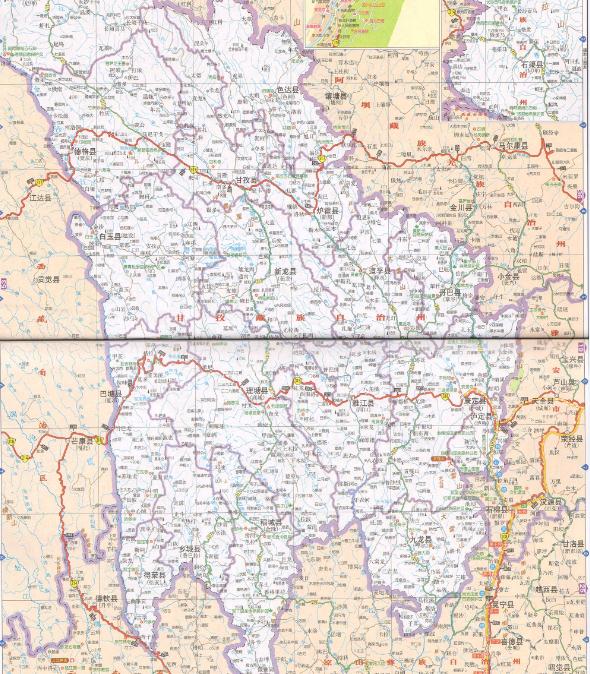甘孜州地图全图高清版