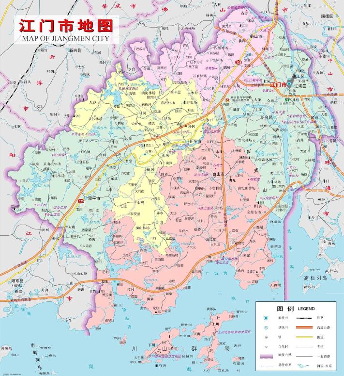 江门地图全图高清版