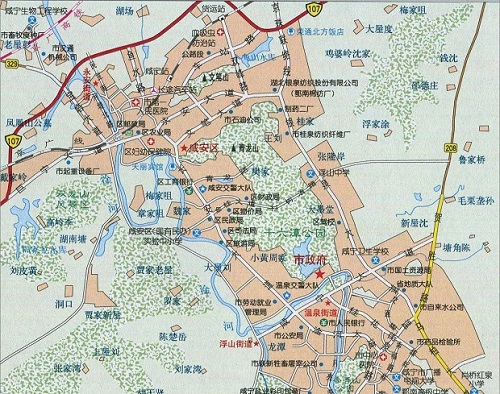 咸宁地图高清版