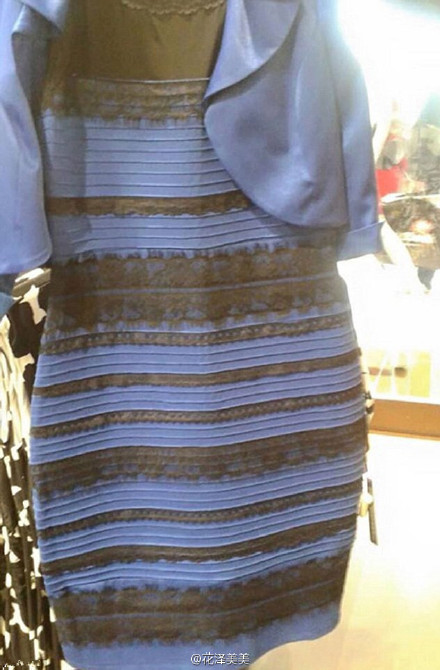 蓝黑白金裙子原图测试和蓝黑白金拖鞋测试原图 你看到的是什么色？